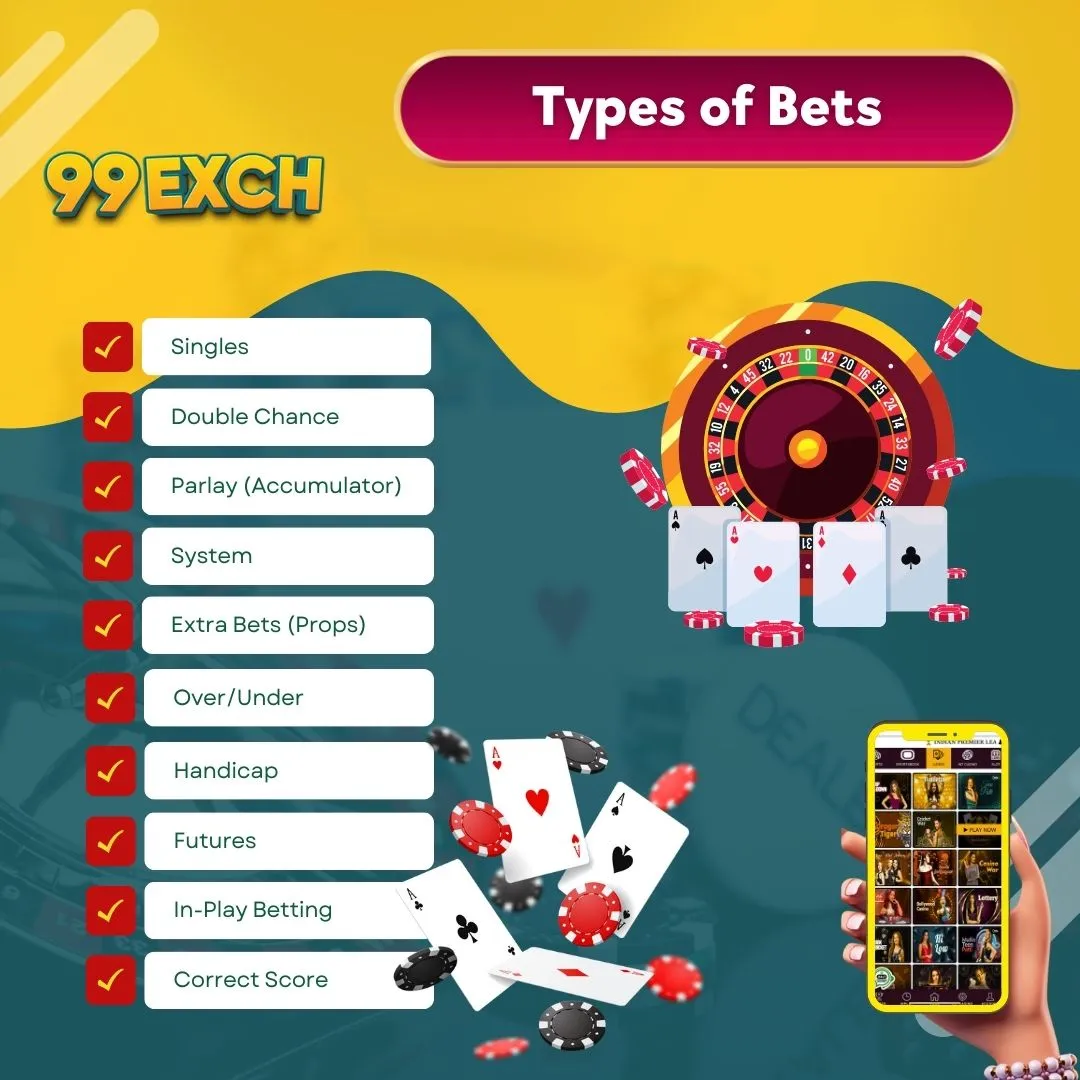 types of bets 99exch
